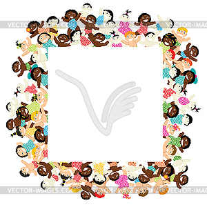 Decorative kids frame - royalty-free vector image