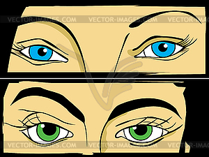 Eyes set - vector clip art