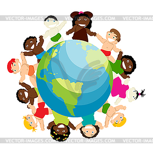 United babies of world - vector image