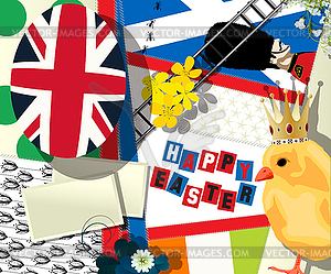 British Easter - vector clipart