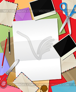 Paper mail composition - vector image