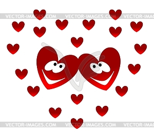 Two lovers - royalty-free vector clipart