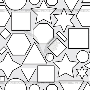 Seamless pattern with geometric shapes - vector image