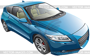 Blue sport car - vector image