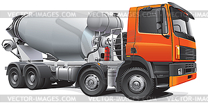 Large concrete mixer - vector clipart