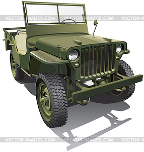 Army jeep - vector clipart