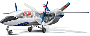 Modern aircraft - vector clipart