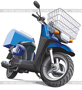 Motorbike for delivery goods - vector clipart