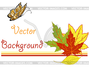 Bright pattern with autumn leaves - vector clip art