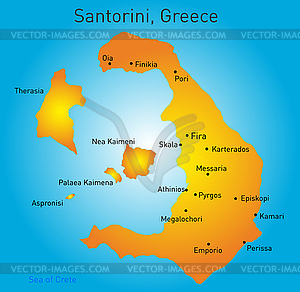 Santorini , Greece - vector EPS clipart