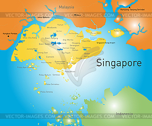 Republic of Singapore - vector image