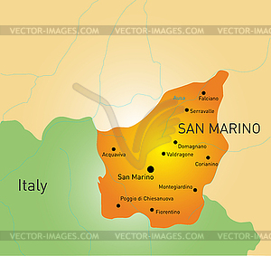 San Marino map - vector clipart