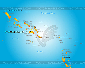 Soloman island - vector image