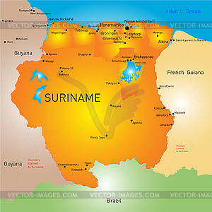 Suriname - vector clipart