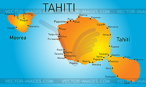 Tahiti - vector clipart