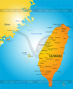 Тайвань - векторный рисунок