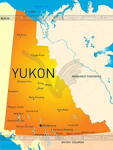 Yukon province - vector clipart
