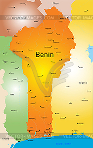 Benin map - vector clipart