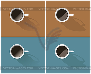 Set of simple coffee icons - vector image