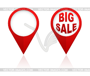 Pointer with Sale text - vector image