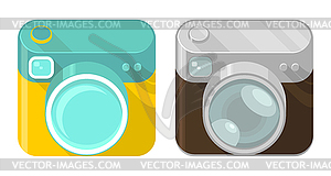 Set of camera icons - vector clip art