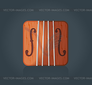 Violin icon for music software - vector clip art