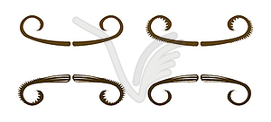 Simple mustaches - vector clip art
