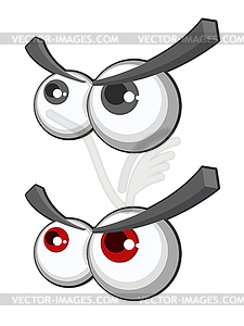 Set of cartoon eyes - vector clipart / vector image