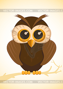 Cute owl - vector clip art