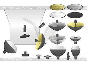 Set of studio equipment - vector clipart