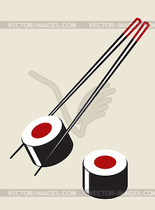 Simple sushi - vector image