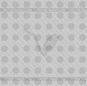 Grey diagonal stripes and circles pattern - vector clip art