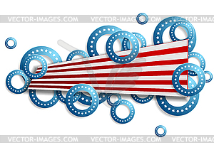 Abstract concept USA banner label design - vector clip art