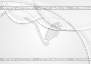 Abstract soft blurred grey waves background - vector image