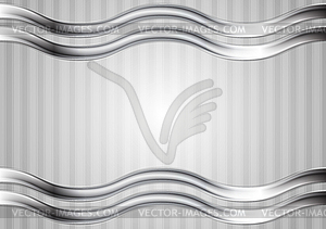 Minimal abstract technology wavy metallic background - vector image