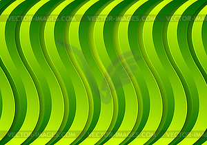 Abstract corporate green material waves background - vector clipart