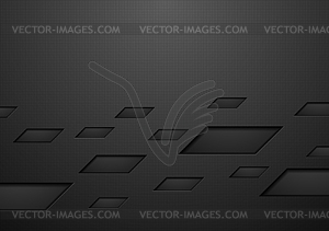 Abstract black geometric technology background - vector clipart