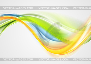 Colorful smooth blurred waves background - color vector clipart