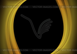 Corporate abstract golden wavy background - vector image