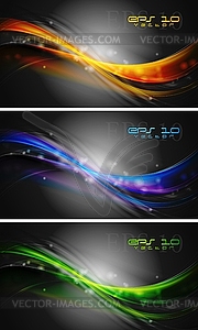 Bright waves banners. design - vector clipart