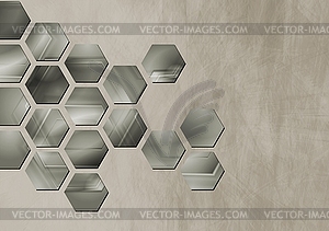 Hi-tech vintage background - royalty-free vector image