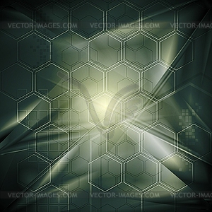 Abstract hi-tech background with geometrical - vector clipart