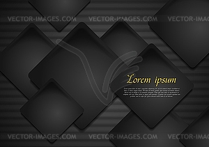 Black abstract background - vector clipart