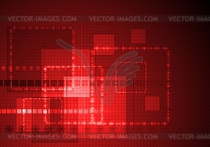 Темно-красный технический фон - векторная иллюстрация