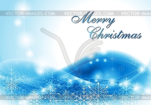 Bright blue Christmas background - vector clipart