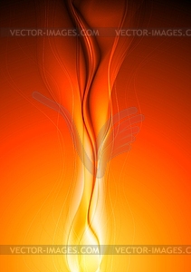 Bright orange waves - vector clipart