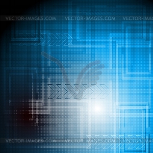 Abstract technical background with arrows - vector clipart