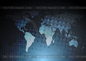 Dark blue hi-tech background - vector clipart