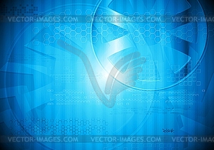 Modern blue tech design - vector clipart