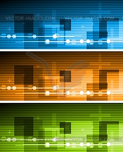 Hi-tech banners - vector image